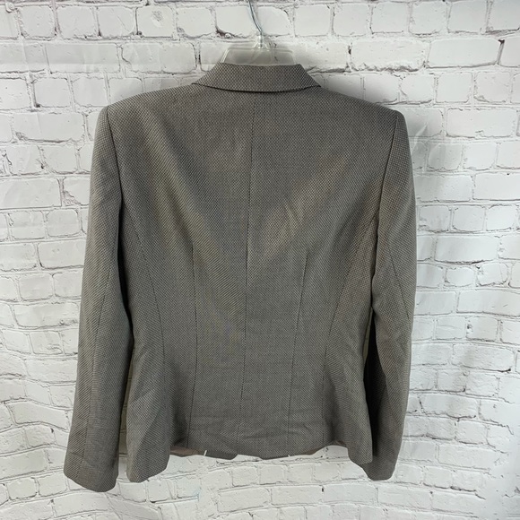 Lafayette 148 Jacket Blazer Brown Wool Silk - Picture 5 of 8